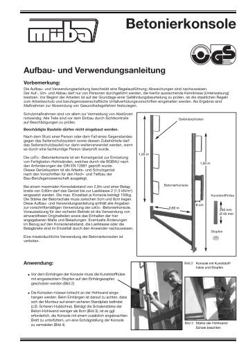 Betonierkonsole - Müller + Baum GmbH & Co. KG