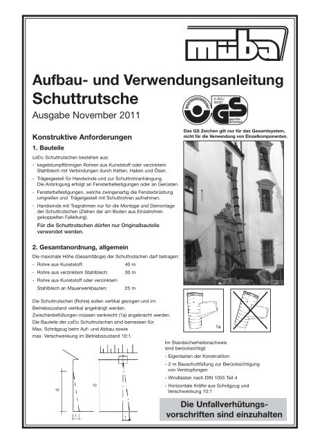 Aufbauanleitung - Müller + Baum GmbH & Co. KG