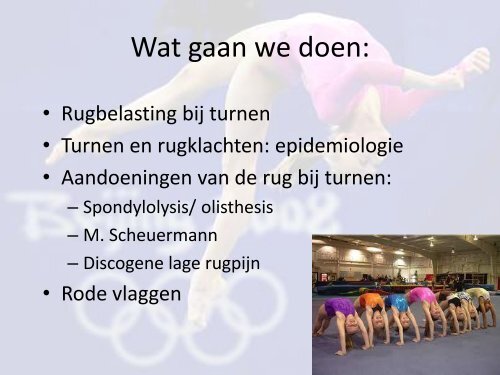 Rugklachten bij turnen