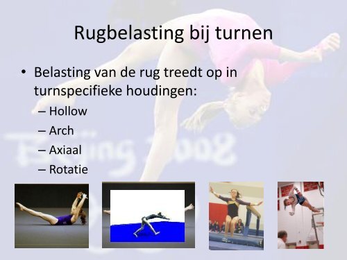 Rugklachten bij turnen