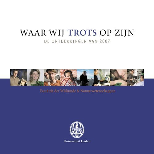 WAAR WIJ TROTS OP ZIJN - Faculteit der Wiskunde en ...