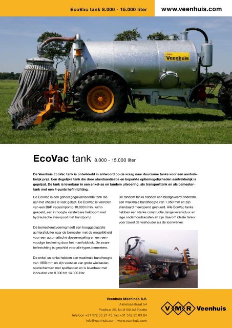 EcoVac - 8.000 - 15.000 l - NL - low - Van der Sluis BV