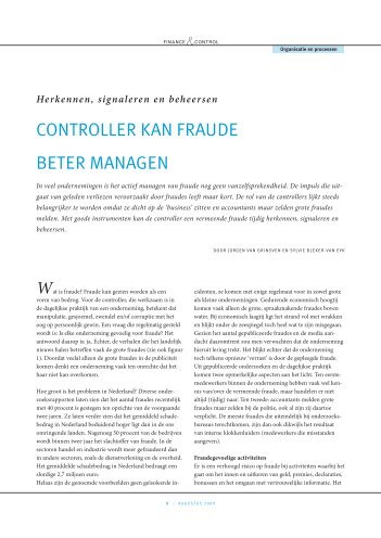 controller kan fraude beter managen - Van Grinsven Consulting