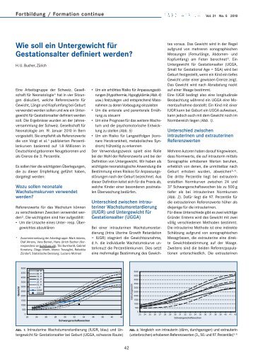 Wie soll ein Untergewicht für Gestationsalter definiert werden?