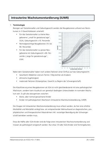 Intrauterine Wachstumsretardierung (IUWR)