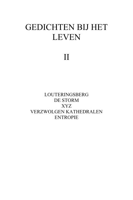 Fonkelnieuw GEDICHTEN BIJ HET LEVEN II - Hub Zwart LC-32