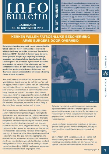 Link naar infobulletin bisdom Roermond met artikel over armoede.