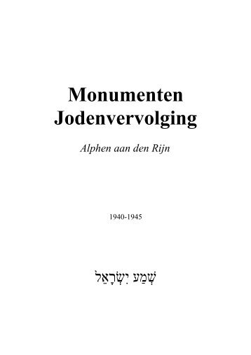 Monumenten Jodenvervolging Alphen aan den Rijn