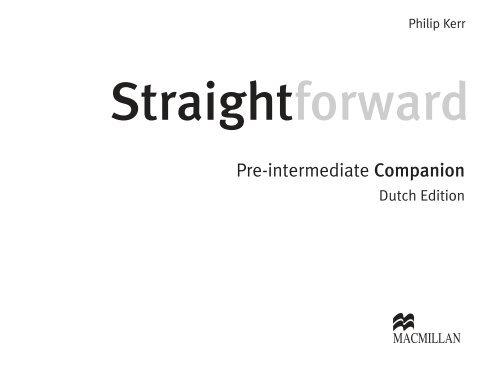 Pre-intermediate Companion - Macmillan Straightforward