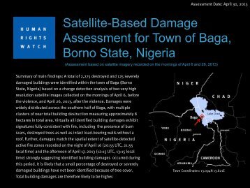 Satellite-Based Damage Assessment for Town of Baga, Borno State, Nigeria