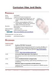 Curriculum Vitae Jordi Backx PERSONALIA - Vuzit