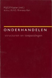 Onderhandelen: Structuren en Toepassingen - Mr M.J.G.P. Kaplan