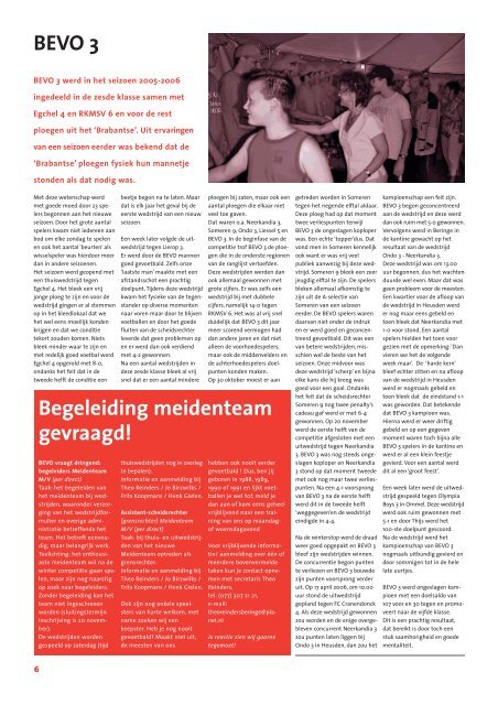 BEVO Signaal editie 2006 - vv BEVO