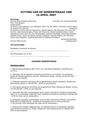 16 april - Stad Harelbeke