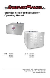 Stainless Steel Food Dehydrator Operating Manual - Everything ...