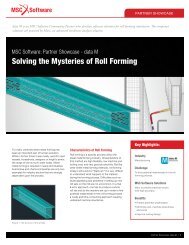 Solving the Mysteries of Roll Forming - MSC Software