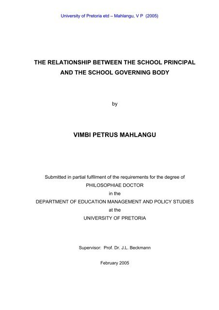 VIMBI PETRUS MAHLANGU