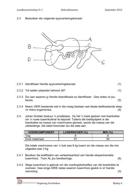 NUWE Landbouwetenskap Vraestel 1... - sacai