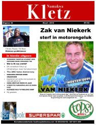 Zak van Niekerk - Namaqualand Information