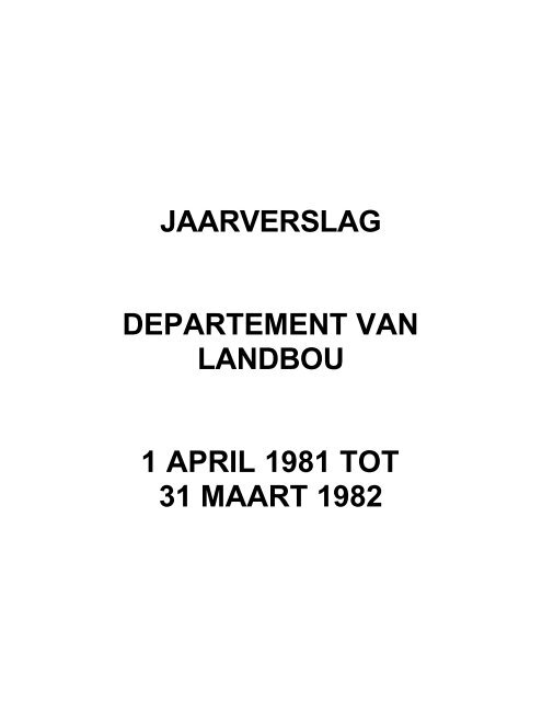 1981-1982 JAARVERSLAG