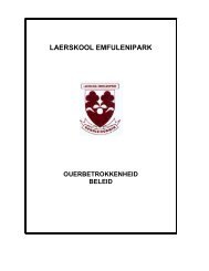 beleid oor die rol van ouers by die skool - Emfulenipark.co.za