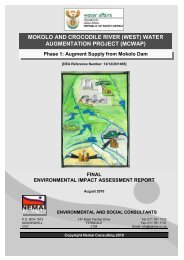 Final Environmental Impact Assessment Report - DWA Home Page