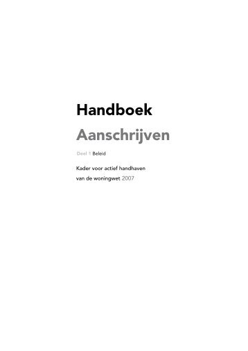 Handboek Aanschrijven - KCAF