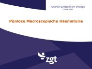 Pijnloze macroscopische hematurie - WDH Twente