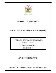 MINISTRY OF EDUCATION - National Institute for Educational ...