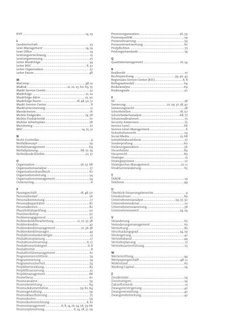 Produktionsbank: Marktfolge, Betriebsbereich und - ADG