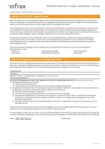 infolijn 078 35 30 20 - www.infrax.be attest voor toepassing van een ...