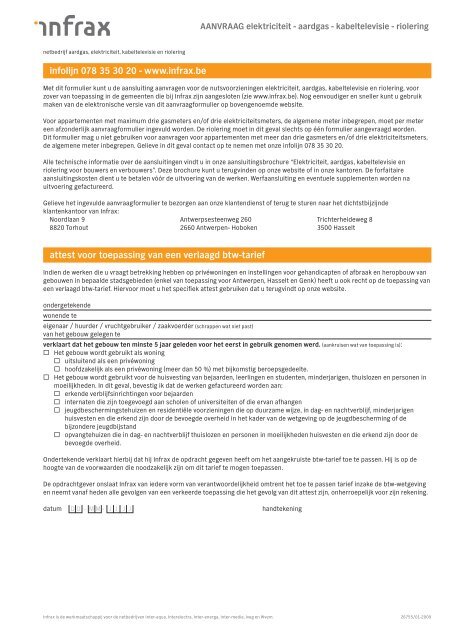 Premedicatie aanplakbiljet rots infolijn 078 35 30 20 - www.infrax.be attest voor toepassing van een ...