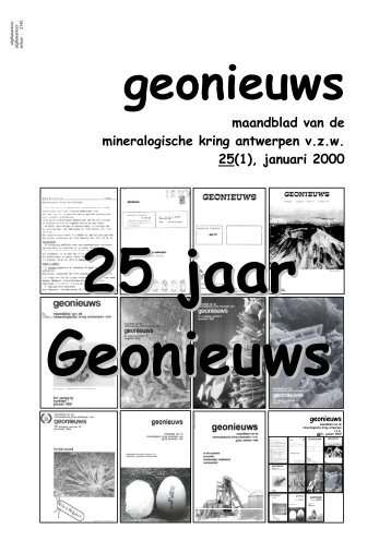 maandblad van de mineralogische kring antwerpen v.z.w. 25(1 ...