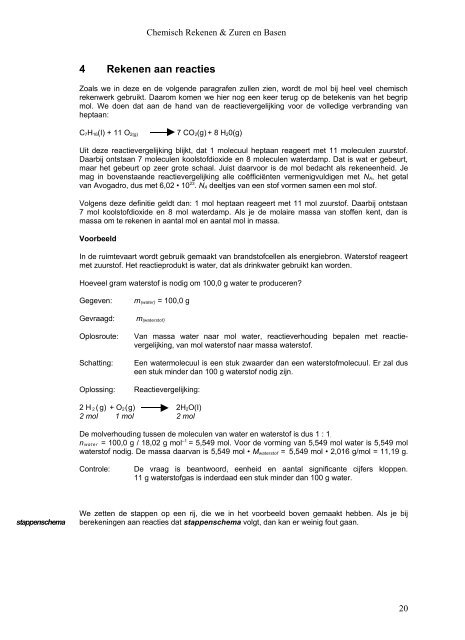 Chemisch rekenen & zuren en basen - Wisnet