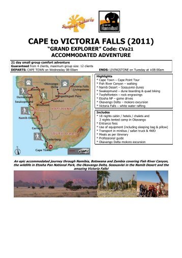 Sunway CVa21 Cape to Vic Falls Grand Explorer ... - Jesper Hannibal