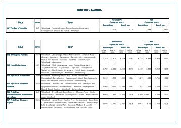 Safari's pricelist - my africa safari .co.uk, Home page