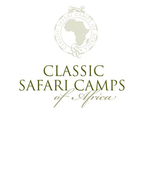 Coffee Table Book (PDF - 62mb) - Classic Safari Camps of Africa