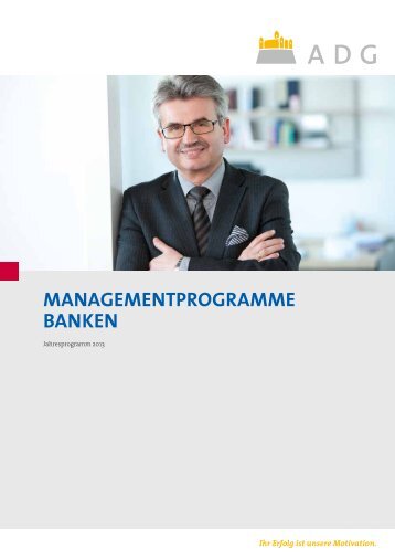 MANAGEMENTPROGRAMME BANKEN - ADG