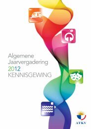 Algemene Jaarvergadering 2012 KENNISGEWING - ATKV