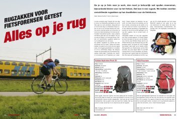 FIETSFORENSEN GETEST RUGZAKKEN VOOR Alles op je rug