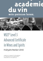 Level 3 als Abend - Académie du Vin