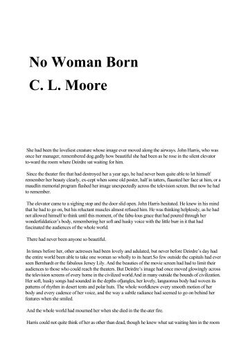 No Woman Born C. L. Moore - Hell