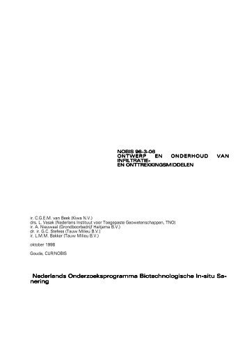 96-3-06 Ontwerp en onderhoud van infiltratie - Soilpedia