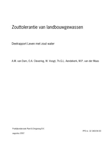 Zouttolerantie van landbouwgewassen