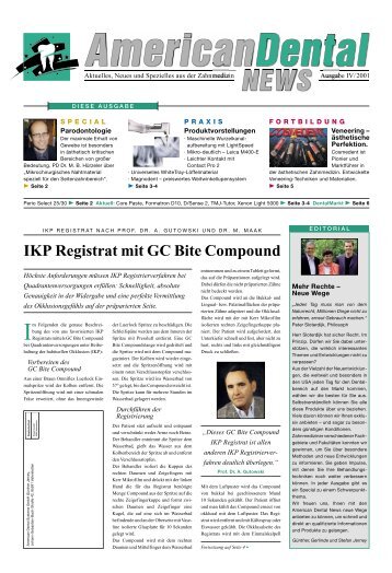 sehen, leichter arbeiten - American Dental Systems