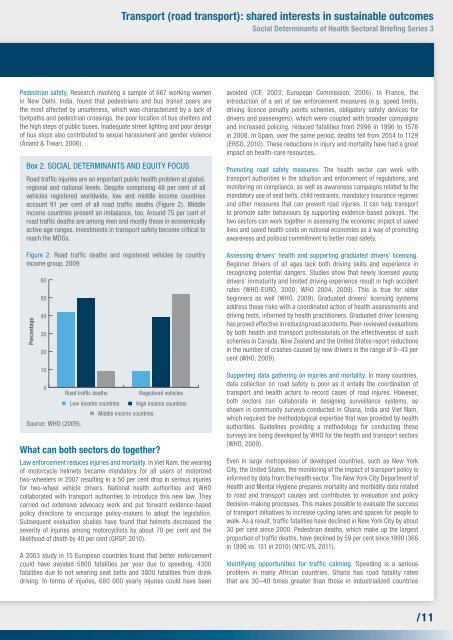 Social determinantS of health Sectoral briefing SerieS 3