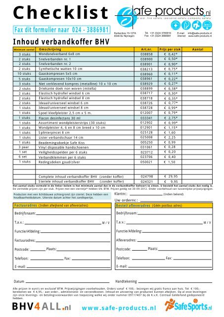 Download catalogus - Safe Products