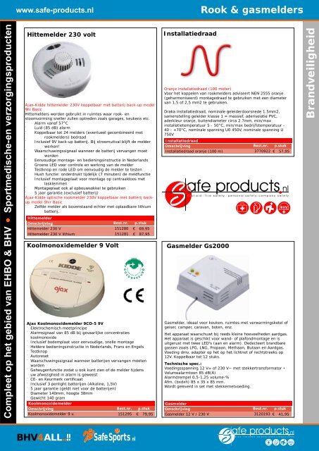 Download catalogus - Safe Products