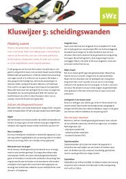 Kluswijzer 5: scheidingswanden - Swz