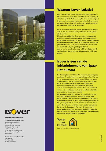 Brochure Renovatie en na-isolatie - Isover